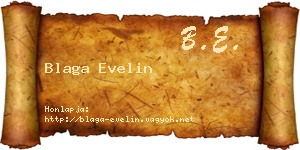 Blaga Evelin névjegykártya